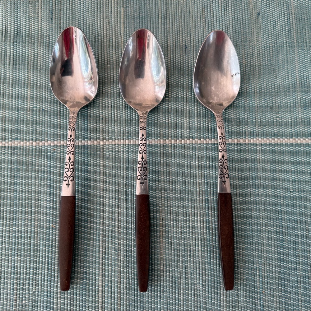 Set of three INR2 Interpur MCM Vintage Desert Spoons